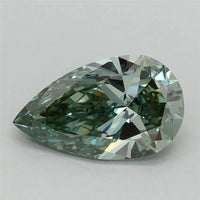 2.10ct Pear Lab Grown Diamond (Colour Fancy Vivid Green, Clarity VVS2, IGI Certified)