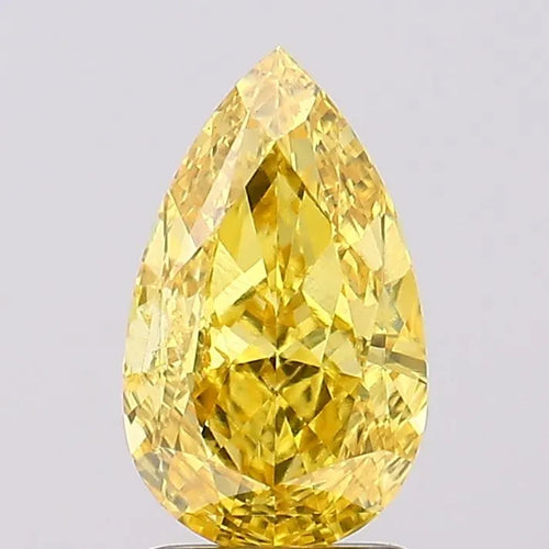 2.10ct Pear Lab Grown Diamond (Colour Fancy Vivid Yellow, Clarity SI2, IGI Certified)