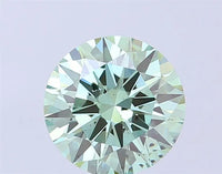 2.10ct Round Lab Grown Diamond (Colour Fancy Vivid Green, Clarity SI1, Cut EX, IGI Certified)