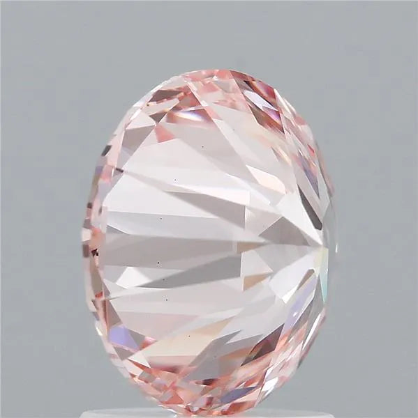 2.11ct Round Lab Grown Diamond (Colour Fancy Pink, Clarity VS2, Cut EX, IGI Certified)
