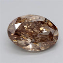 2.14ct Oval Lab Grown Diamond (Colour Fancy Light Brown, Clarity VVS2, IGI Certified)