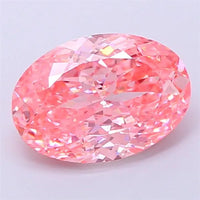 2.18ct Oval Lab Grown Diamond (Colour Fancy Vivid Pink, Clarity VS1, IGI Certified)