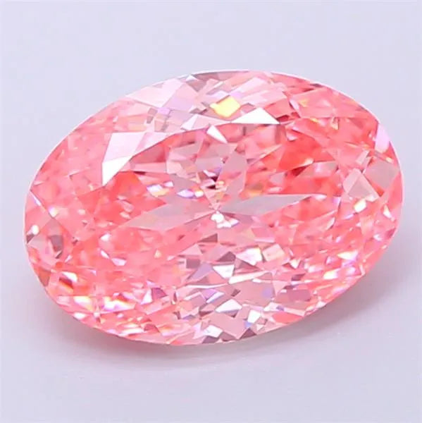 2.18ct Oval Lab Grown Diamond (Colour Fancy Vivid Pink, Clarity VS1, IGI Certified)
