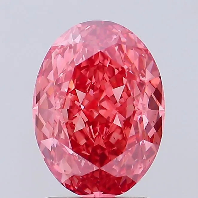 2.25ct Oval Lab Grown Diamond (Colour Fancy Vivid Pink, Clarity VS1, IGI Certified)