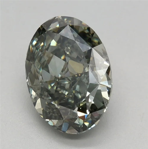 2.26ct Oval Lab Grown Diamond (Colour Fancy Green, Clarity VVS2, IGI Certified)