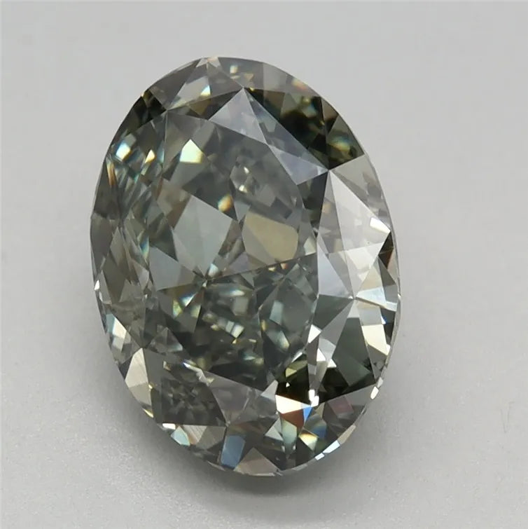 2.26ct Oval Lab Grown Diamond (Colour Fancy Green, Clarity VVS2, IGI Certified)