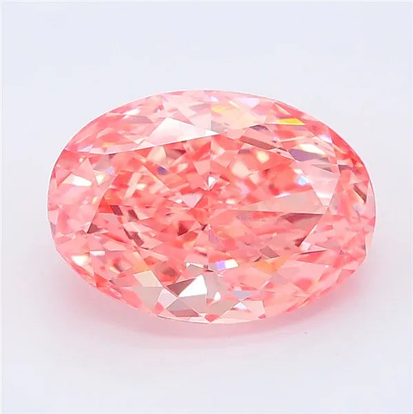 2.36ct Oval Lab Grown Diamond (Colour Fancy Vivid Pink, Clarity VVS2, IGI Certified)