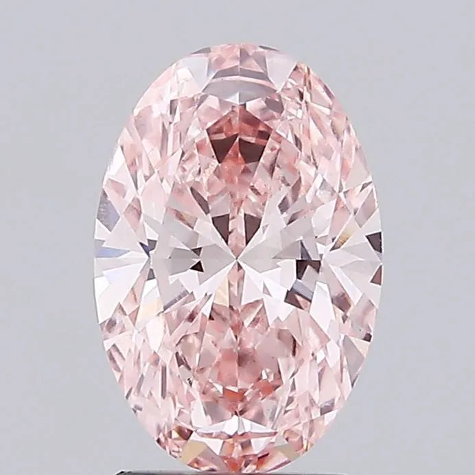 2.41ct Oval Lab Grown Diamond (Colour Fancy Vivid Pink, Clarity VS1, IGI Certified)