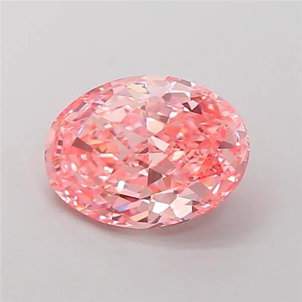 2.49ct Oval Lab Grown Diamond (Colour Fancy Vivid Pink, Clarity VVS2, IGI Certified)
