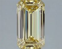 2.51ct Emerald Lab Grown Diamond (Colour Fancy Light Yellow, Clarity VVS2, IGI Certified)
