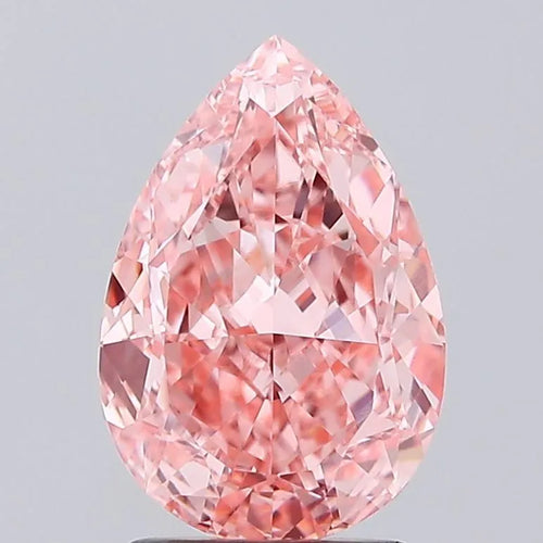 2.53ct Pear Lab Grown Diamond (Colour Fancy Vivid Pink, Clarity VVS2, IGI Certified)