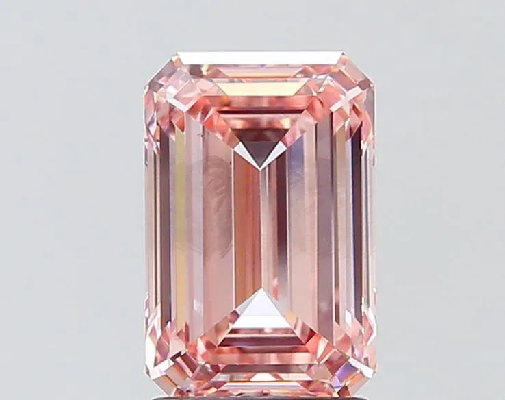 2.55ct Emerald Lab Grown Diamond (Colour Fancy Intense Brownish Pink, Clarity VS2, IGI Certified)