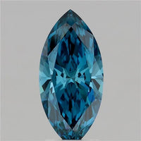 2.57ct Marquise Lab Grown Diamond (Colour Fancy Vivid Blue, Clarity VS1, IGI Certified)