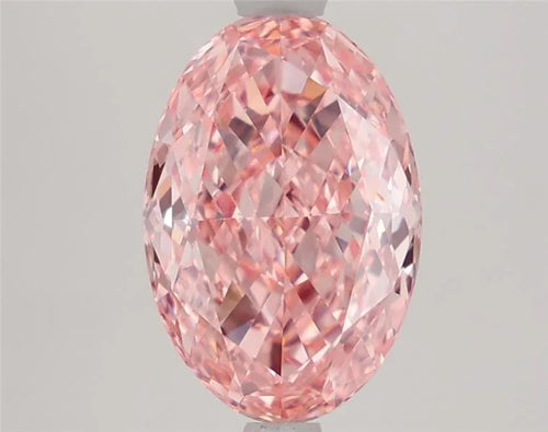 2.59ct Oval Lab Grown Diamond (Colour Fancy Vivid Pink, Clarity VVS2, IGI Certified)