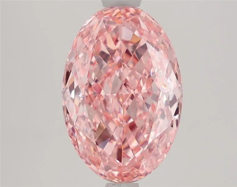 2.59ct Oval Lab Grown Diamond (Colour Fancy Vivid Pink, Clarity VVS2, IGI Certified)