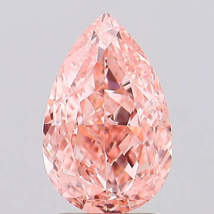 2.59ct Pear Lab Grown Diamond (Colour Fancy Vivid Pink, Clarity VVS2, IGI Certified)