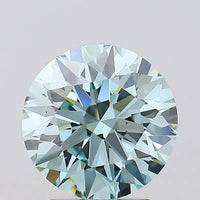 2.59ct Round Lab Grown Diamond (Colour Fancy Intense Green, Clarity IF, Cut ID, IGI Certified)