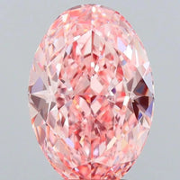 2.60ct Oval Lab Grown Diamond (Colour Fancy Vivid Pink, Clarity VVS2, IGI Certified)