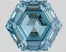 2.63ct Hexagonal Lab Grown Diamond (Colour Fancy Vivid Blue, Clarity VVS2, IGI Certified)