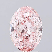 2.66ct Oval Lab Grown Diamond (Colour Fancy Vivid Pink, Clarity VS2, IGI Certified)