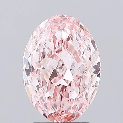 2.66ct Oval Lab Grown Diamond (Colour Fancy Vivid Pink, Clarity VS2, IGI Certified)