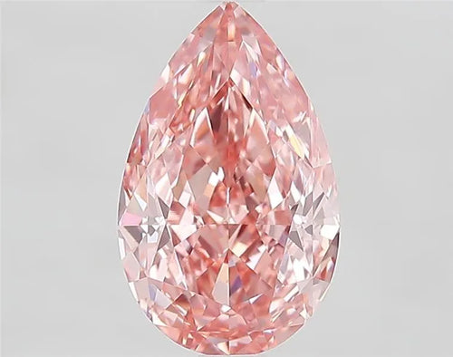 2.66ct Pear Lab Grown Diamond (Colour Fancy Vivid Pink, Clarity VVS2, IGI Certified)