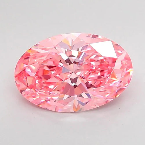 2.70ct Oval Lab Grown Diamond (Colour Fancy Vivid Pink, Clarity VS1, IGI Certified)