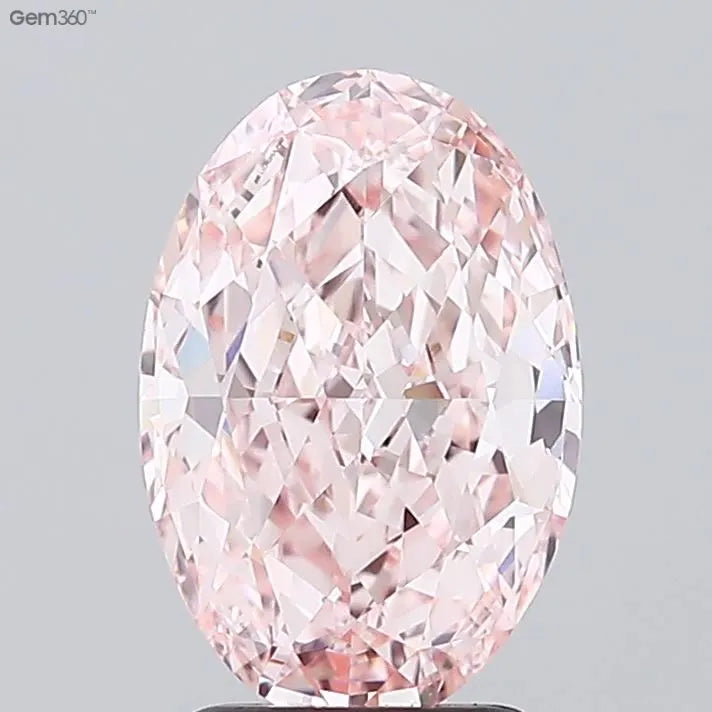 2.71ct Oval Lab Grown Diamond (Colour Fancy Vivid Pink, Clarity VVS2, IGI Certified)