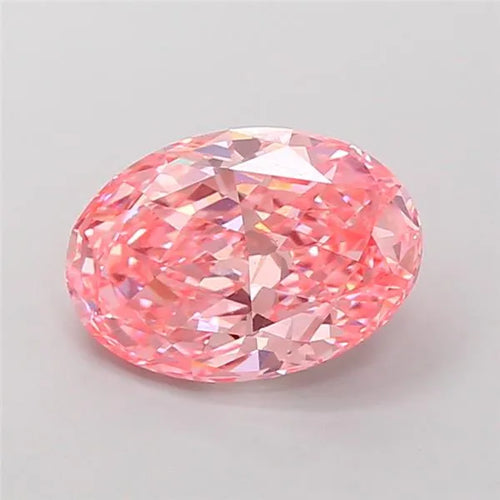 2.72ct Oval Lab Grown Diamond (Colour Fancy Vivid Pink, Clarity VS1, IGI Certified)