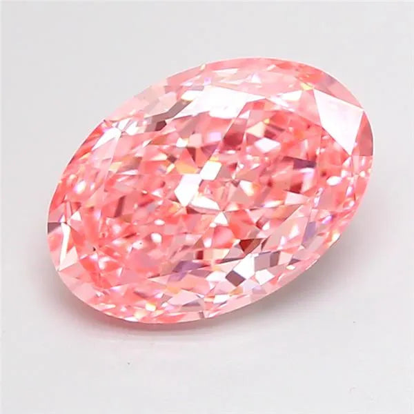 2.73ct Oval Lab Grown Diamond (Colour Fancy Vivid Pink, Clarity VS1, IGI Certified)