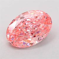2.73ct Oval Lab Grown Diamond (Colour Fancy Vivid Pink, Clarity VVS2, IGI Certified)