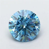 2.78ct Round Lab Grown Diamond (Colour Fancy Vivid Blue, Clarity VS1, Cut ID, IGI Certified)
