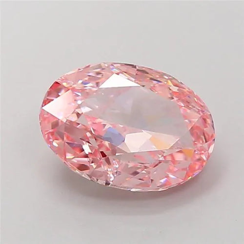 2.80ct Oval Lab Grown Diamond (Colour Fancy Vivid Pink, Clarity VS1, IGI Certified)
