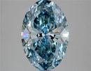 2.81ct Oval Lab Grown Diamond (Colour Fancy Vivid Blue, Clarity VS1, IGI Certified)
