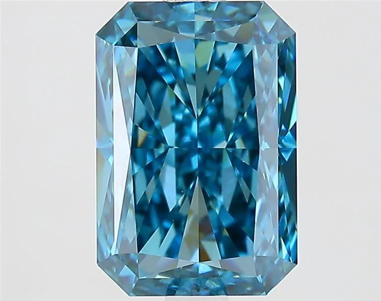 2.83ct Radiant Lab Grown Diamond (Colour Fancy Vivid Blue, Clarity VVS2, IGI Certified)