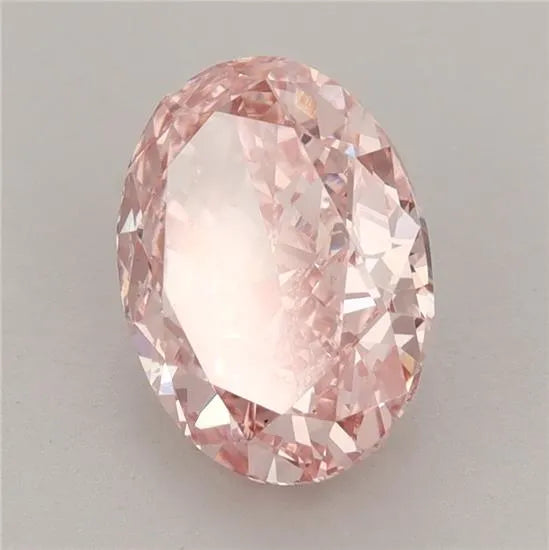 2.87ct Oval Lab Grown Diamond (Colour Fancy Vivid Pink, Clarity VS2, IGI Certified)