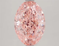2.87ct Oval Lab Grown Diamond (Colour Fancy Vivid Pink, Clarity VVS2, IGI Certified)