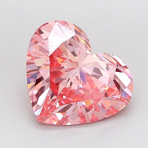 2.98ct Heart Lab Grown Diamond (Colour Fancy Vivid Pink, Clarity VS2, IGI Certified)