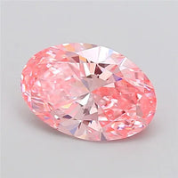 2.99ct Oval Lab Grown Diamond (Colour Fancy Vivid Pink, Clarity VVS2, IGI Certified)