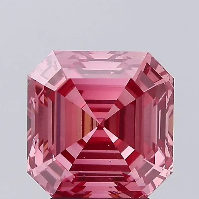 3.00ct Asscher Lab Grown Diamond (Colour Fancy Vivid Purple Pink, Clarity VS2, IGI Certified)