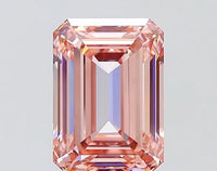 3.00ct Emerald Lab Grown Diamond (Colour Fancy Vivid Pink, Clarity VVS2, IGI Certified)