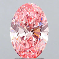 3.00ct Oval Lab Grown Diamond (Colour Fancy Vivid Pink, Clarity VS1, IGI Certified)