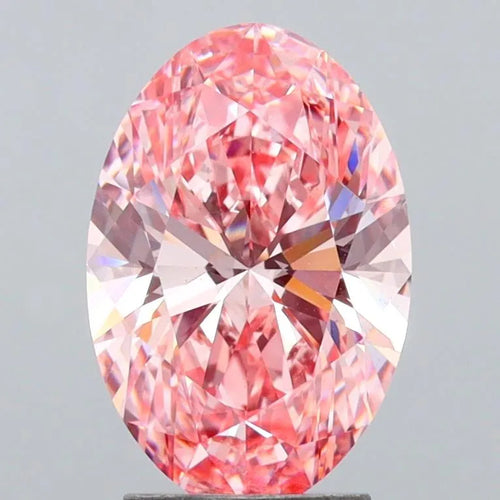 3.00ct Oval Lab Grown Diamond (Colour Fancy Vivid Pink, Clarity VS1, IGI Certified)