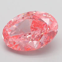 3.00ct Oval Lab Grown Diamond (Colour Fancy Vivid Pink, Clarity VVS2, IGI Certified)