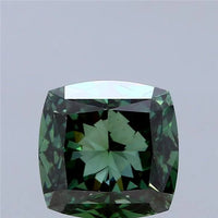 3.01ct Cushion modified Lab Grown Diamond (Colour Fancy Vivid Green, Clarity VVS2, IGI Certified)