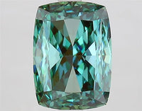 3.02ct Cushion modified Lab Grown Diamond (Colour Fancy Vivid Green, Clarity VVS1, IGI Certified)