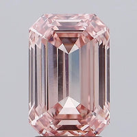 3.02ct Emerald Lab Grown Diamond (Colour Fancy Intense Brownish Pink, Clarity SI1, IGI Certified)