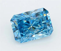 3.03ct Radiant Lab Grown Diamond (Colour Fancy Vivid Blue, Clarity VVS1, IGI Certified)