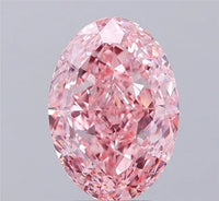 3.04ct Oval Lab Grown Diamond (Colour Fancy Vivid Pink, Clarity VVS2, IGI Certified)