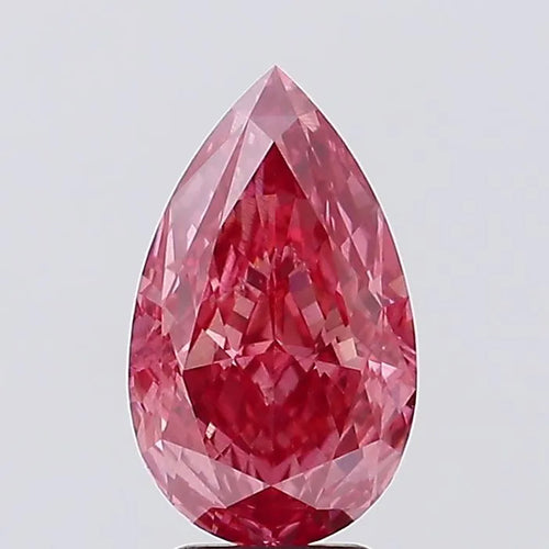 3.06ct Pear Lab Grown Diamond (Colour Fancy Vivid Pink, Clarity VS2, IGI Certified)